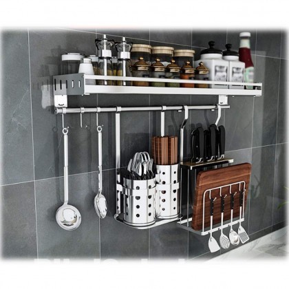 Multifunctional Wall Hanging Aluminum Kitchen Rack